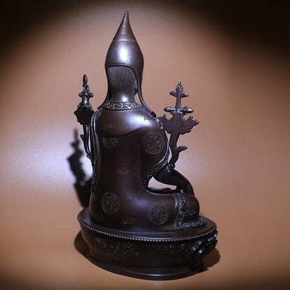 Longchenpa Oxidized Copper Statue. Two Colors