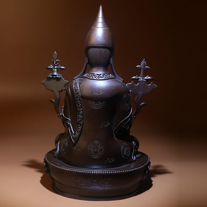 Longchenpa Oxidized Copper Statue. Two Colors