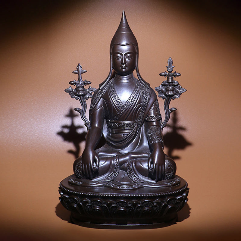 Longchenpa Oxidized Copper Statue. Two Colors