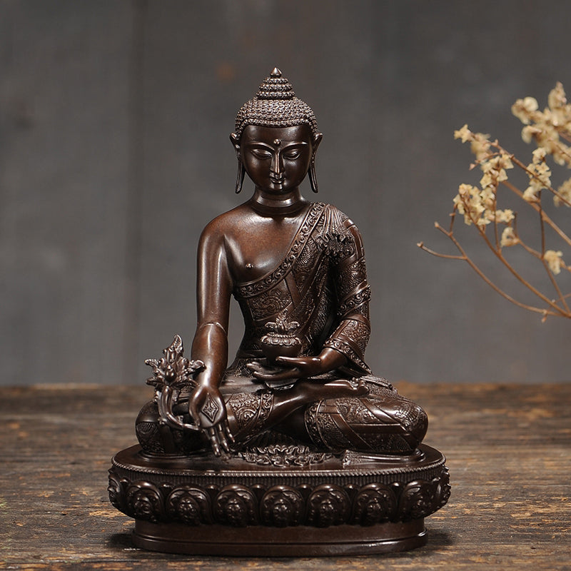 Sakyamuni Medicine Amitabha Buddha Statue. Two Colors