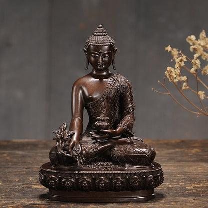 Sakyamuni Medicine Amitabha Buddha Statue. Two Colors