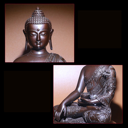 Sakyamuni Medicine Amitabha Buddha Statue. Two Colors