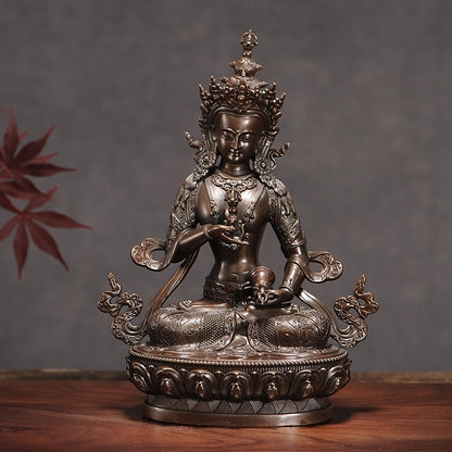 Vajrasattva Oxidized Copper Statue