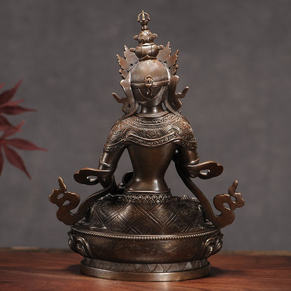 Vajrasattva Oxidized Copper Statue