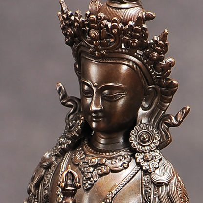 Vajrasattva Oxidized Copper Statue