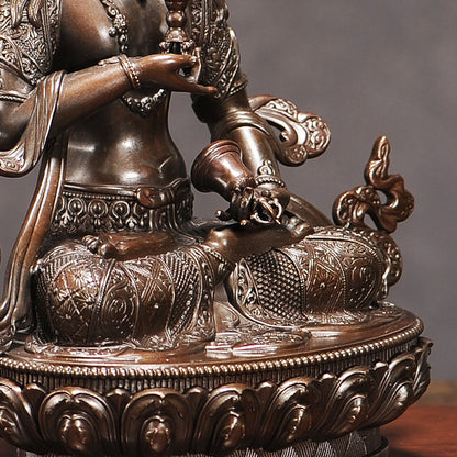Vajrasattva Oxidized Copper Statue