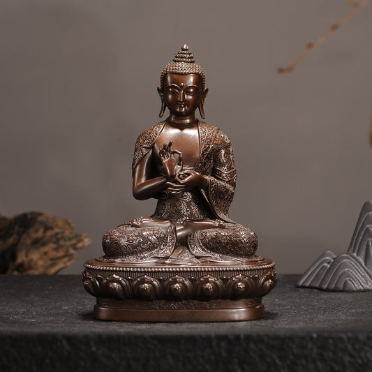 Dipankara Buddha Oxidized Copper Statue