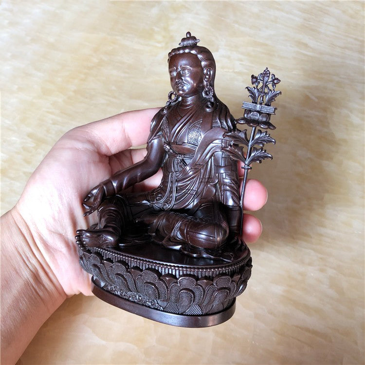 Jigme Lingpa Oxidized Copper Statue. Tow Colors