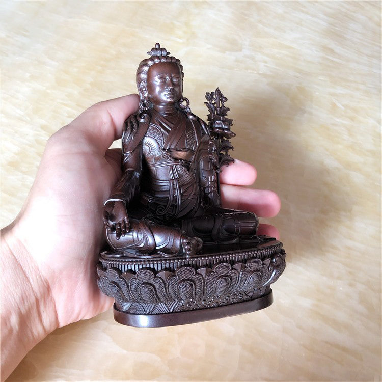 Jigme Lingpa Oxidized Copper Statue. Tow Colors