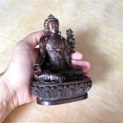Jigme Lingpa Oxidized Copper Statue. Tow Colors