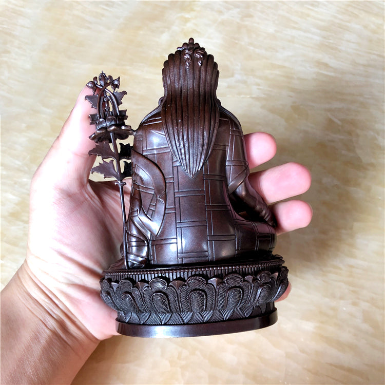 Jigme Lingpa Oxidized Copper Statue. Tow Colors