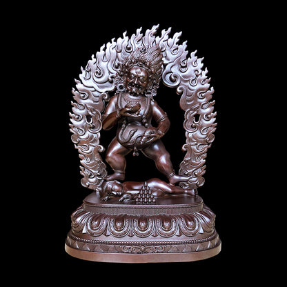 Black Dzambhala Oxidized Copper Statue