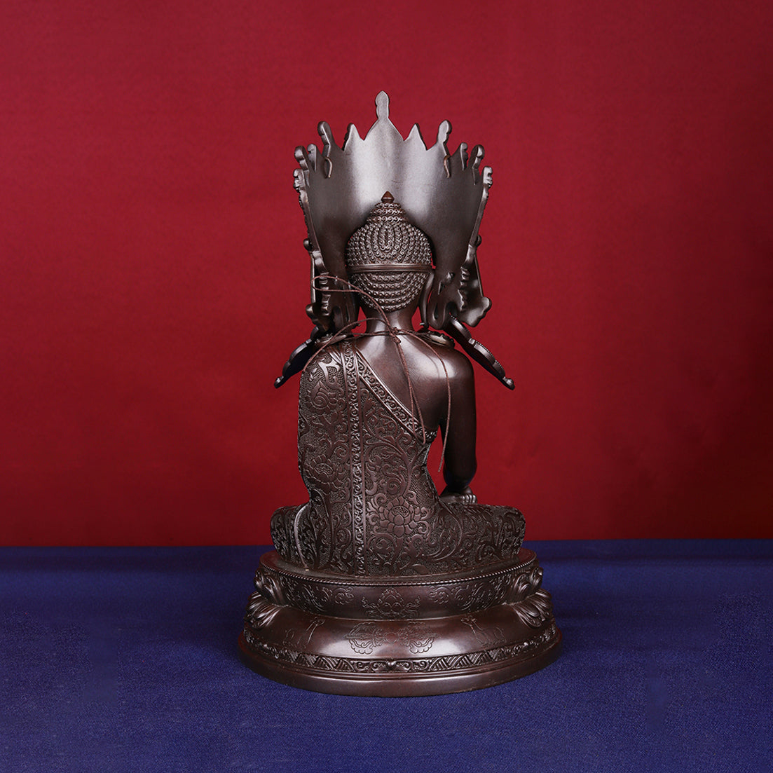 Jowo Sakyamuni Buddha Oxidized Copper Statue