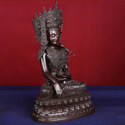 Jowo Sakyamuni Buddha Oxidized Copper Statue