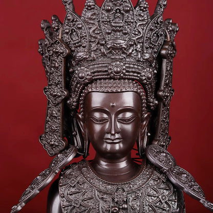 Jowo Sakyamuni Buddha Oxidized Copper Statue