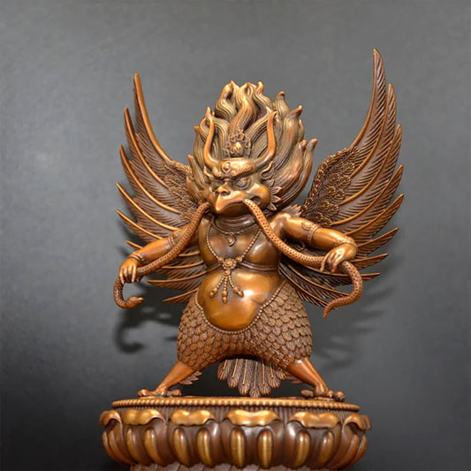 Garuda Oxidized Copper Statue