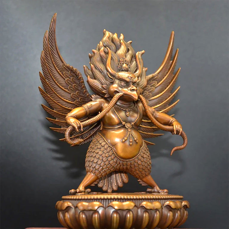 Garuda Oxidized Copper Statue