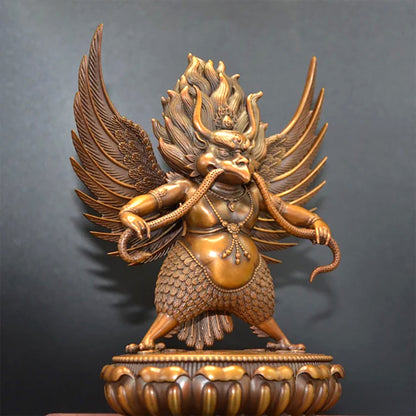 Garuda Oxidized Copper Statue