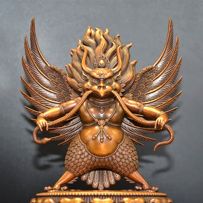 Garuda Oxidized Copper Statue