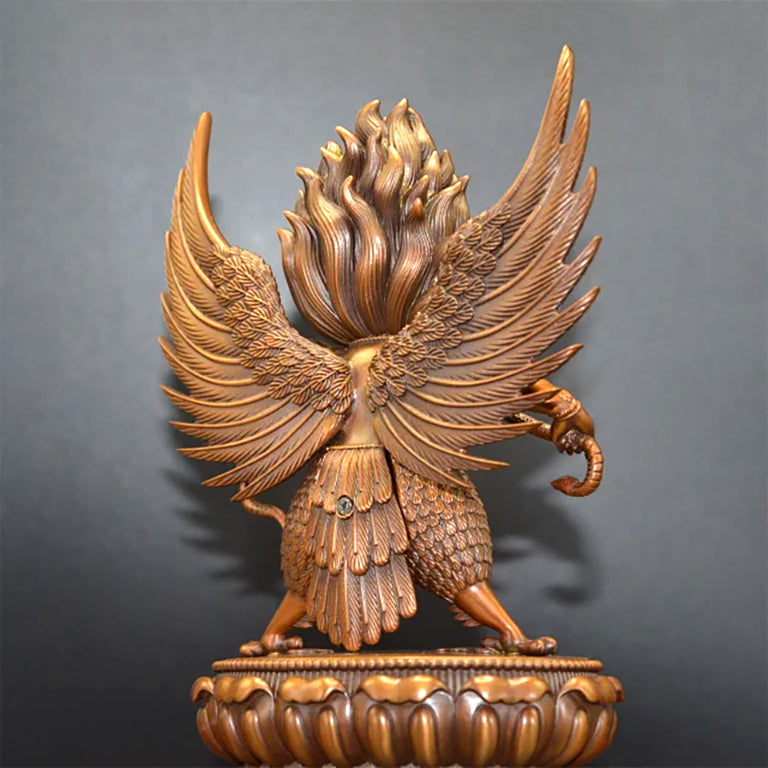 Garuda Oxidized Copper Statue