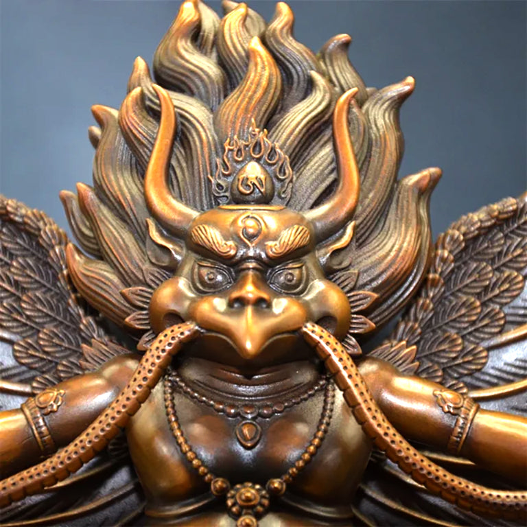 Garuda Oxidized Copper Statue