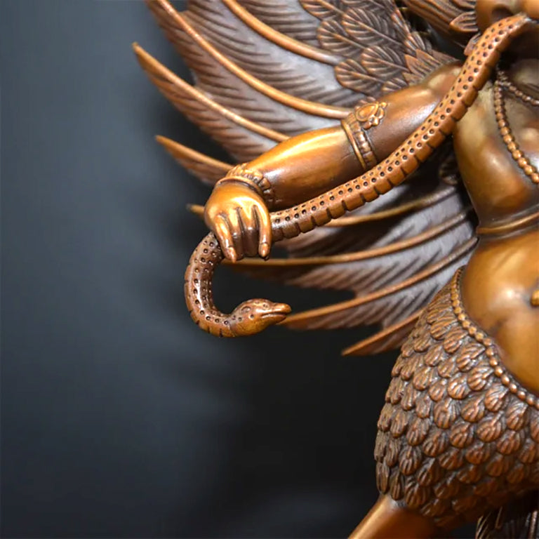 Garuda Oxidized Copper Statue