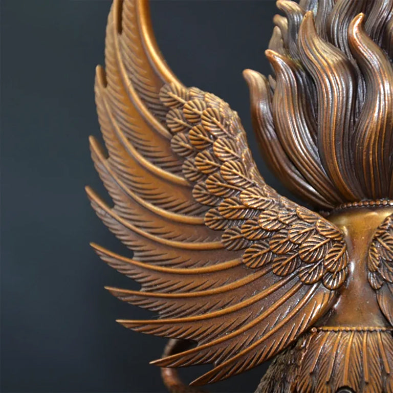 Garuda Oxidized Copper Statue