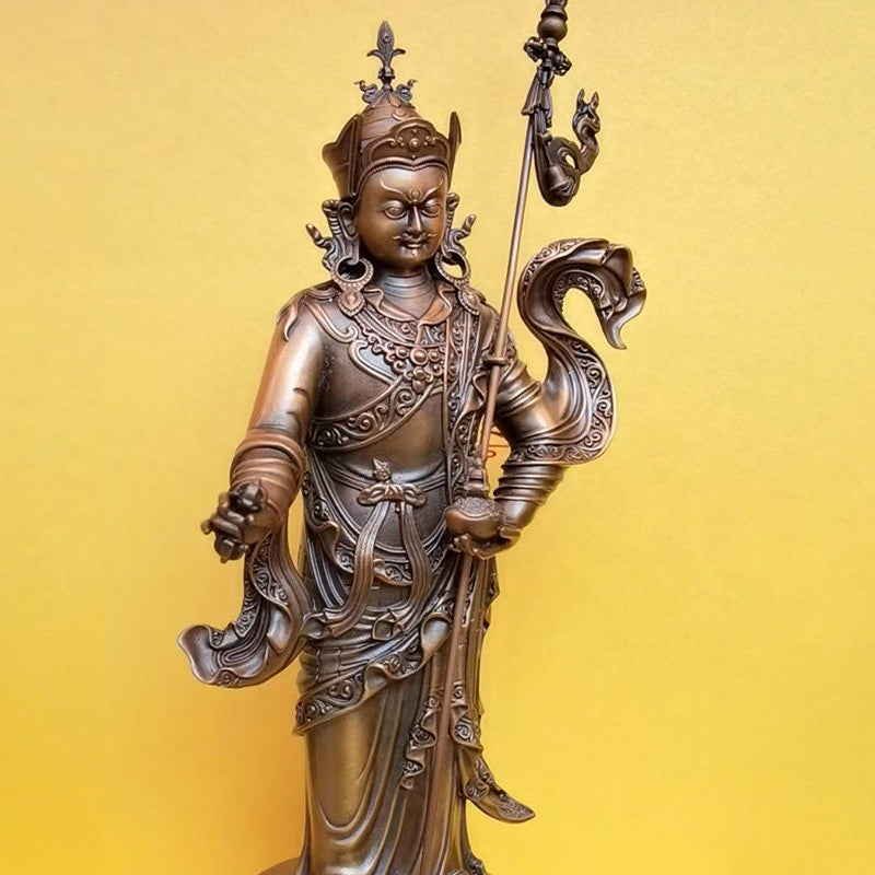 Sampa Lhundrup Standing Guru Rinpoche Padmasambhava Bronze Statue