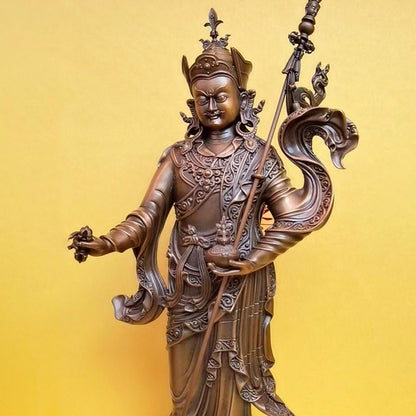 Sampa Lhundrup Standing Guru Rinpoche Padmasambhava Bronze Statue