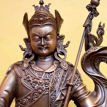 Sampa Lhundrup Standing Guru Rinpoche Padmasambhava Bronze Statue