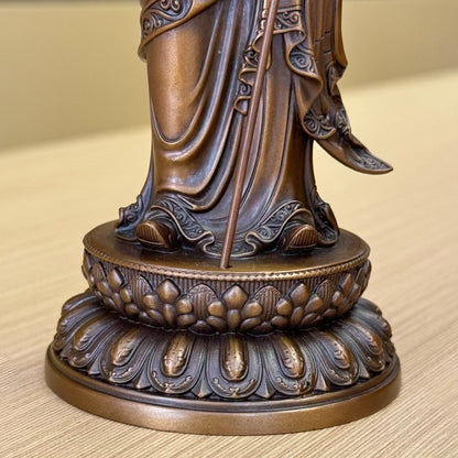 Sampa Lhundrup Standing Guru Rinpoche Padmasambhava Bronze Statue