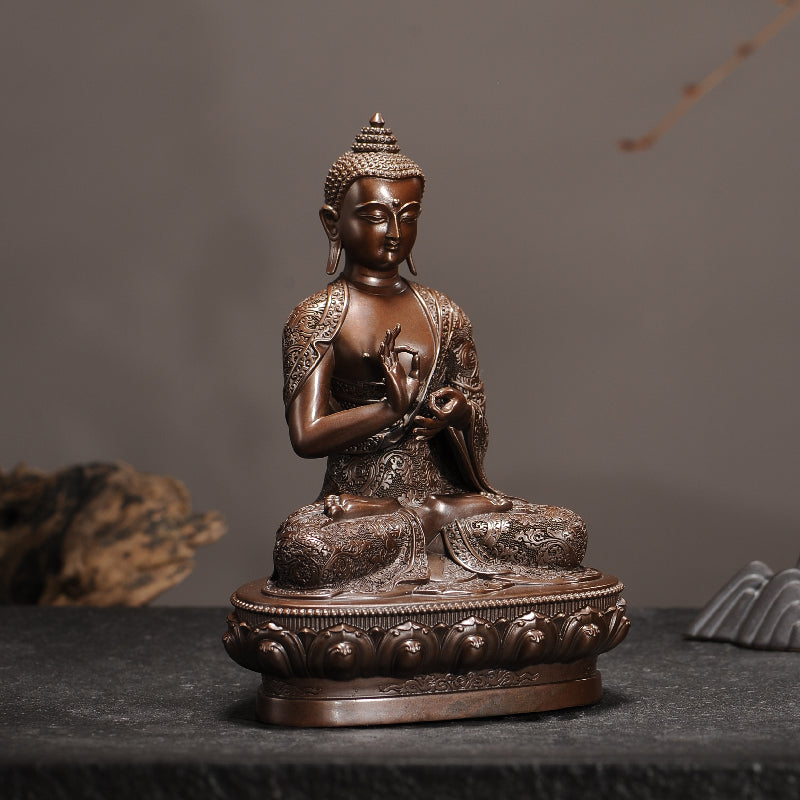 Dipankara Buddha Oxidized Copper Statue