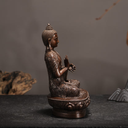 Dipankara Buddha Oxidized Copper Statue