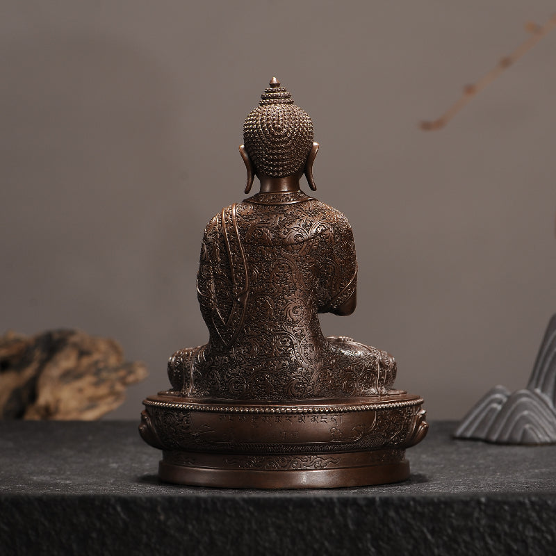 Dipankara Buddha Oxidized Copper Statue