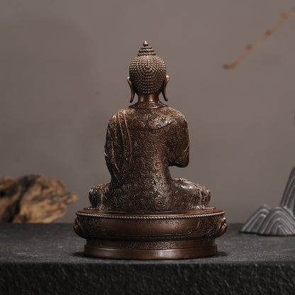 Dipankara Buddha Oxidized Copper Statue
