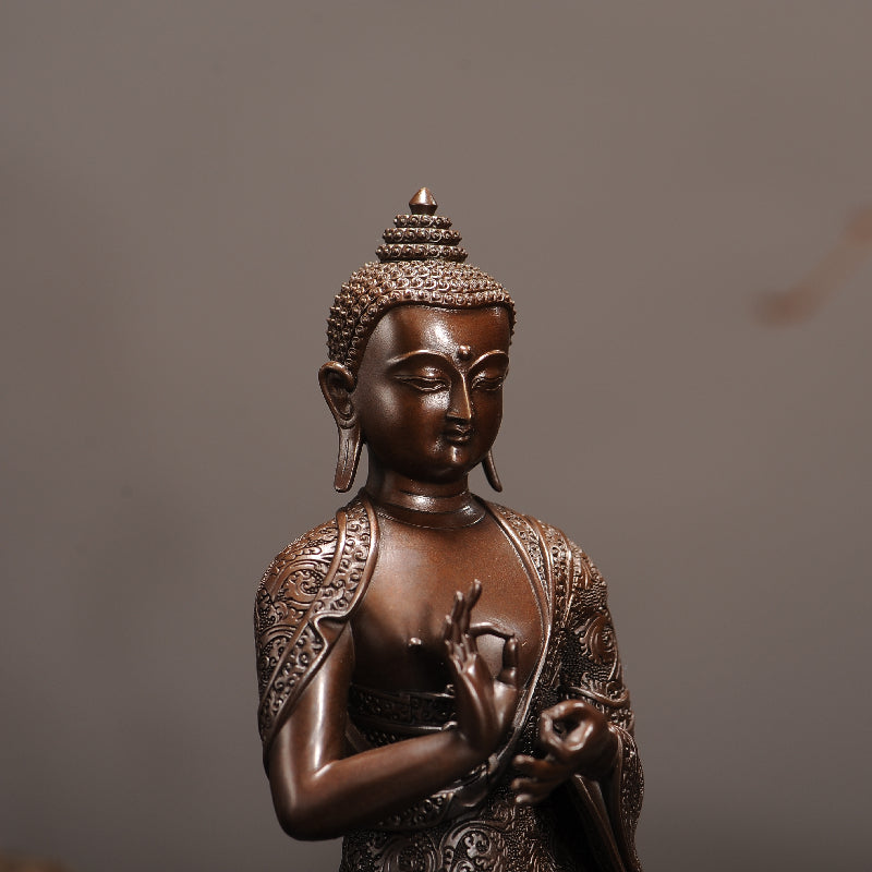 Dipankara Buddha Oxidized Copper Statue