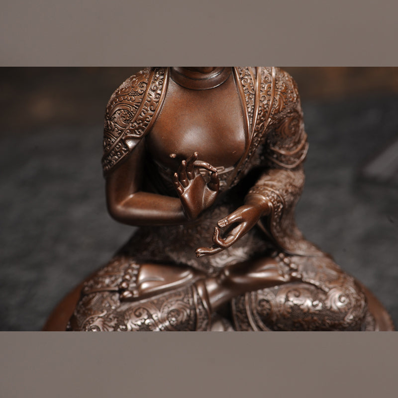 Dipankara Buddha Oxidized Copper Statue