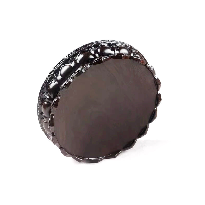 Base de madera redonda con tronco entero de madera negra en forma de loto [11 tamaños]