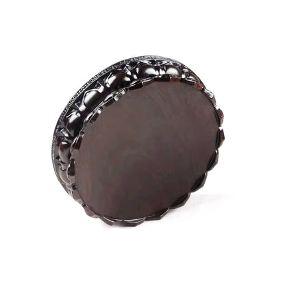 Base de madera redonda con tronco entero de madera negra en forma de loto [11 tamaños]