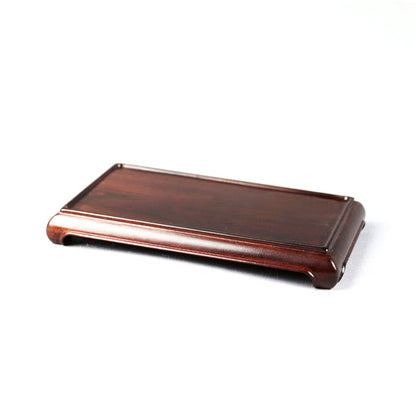 Subtle Minimal Rosewood Mahogany Rectangle Wood Base
