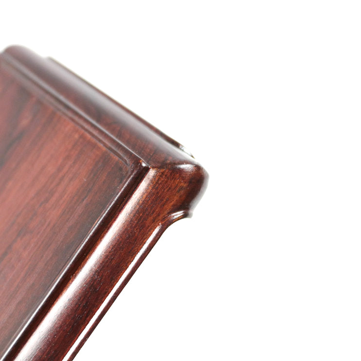Subtle Minimal Rosewood Mahogany Rectangle Wood Base