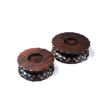 Double Lotus Blackwood Whole Trunk Round Wood Base