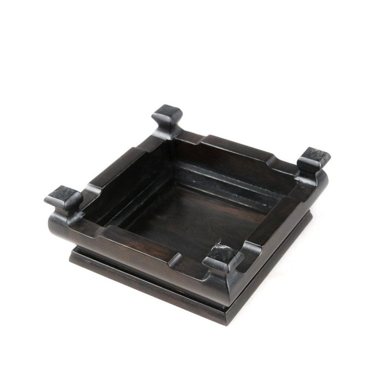 Sophisticated Blackwood Square Wood Base