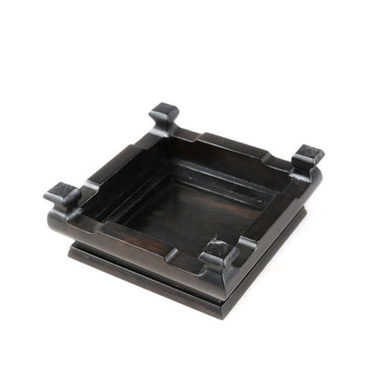 Sophisticated Blackwood Square Wood Base