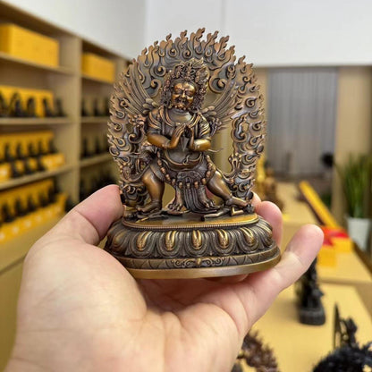 Vajrakilaya Phurpa Oxidized Copper Statue. Two Colors
