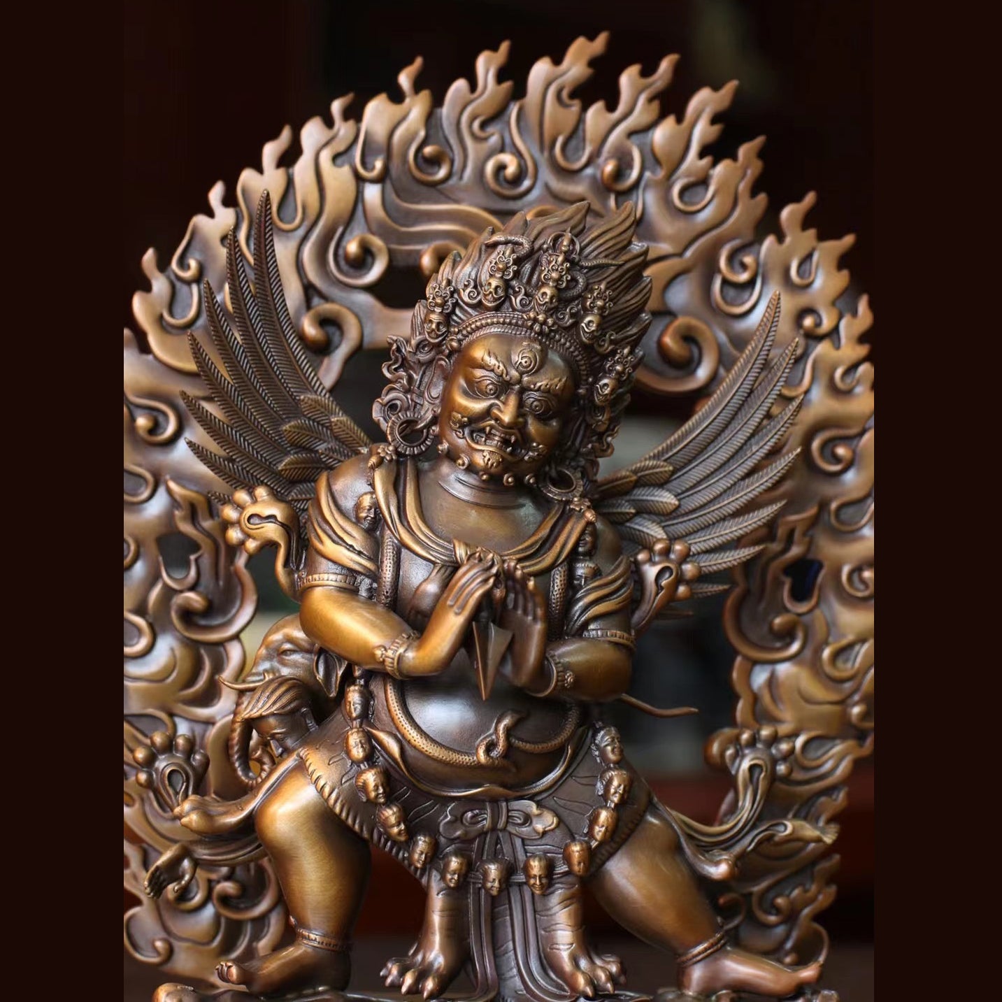 Vajrakilaya Phurpa Oxidized Copper Statue. Two Colors