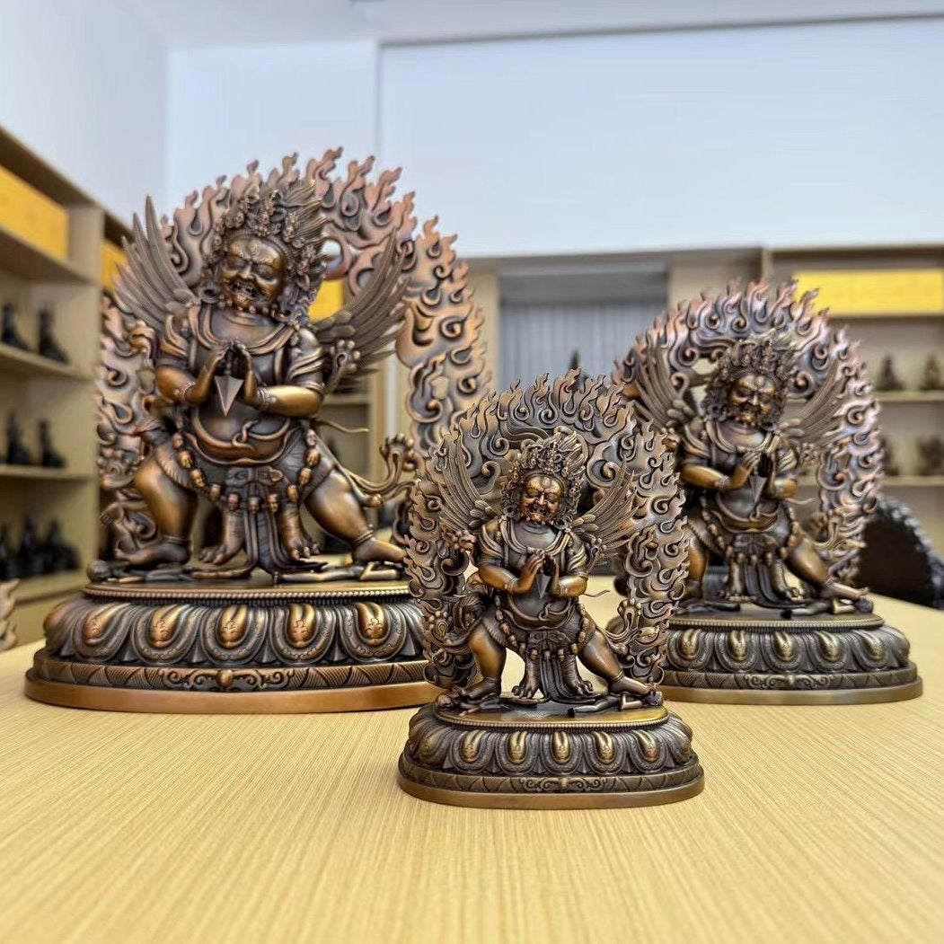 Vajrakilaya Phurpa Oxidized Copper Statue. Two Colors