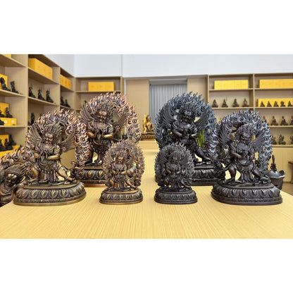 Vajrakilaya Phurpa Oxidized Copper Statue. Two Colors