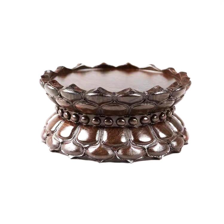 Double Lotus Blackwood Mahogany Whole Trunk Round Wood Base, Available in 6 Sizes