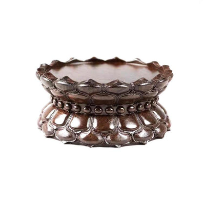 Double Lotus Blackwood Mahogany Whole Trunk Round Wood Base, Available in 6 Sizes